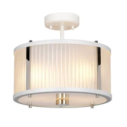 Hängelampe Weiß Klar Ø30 m rund Esstisch CARILA