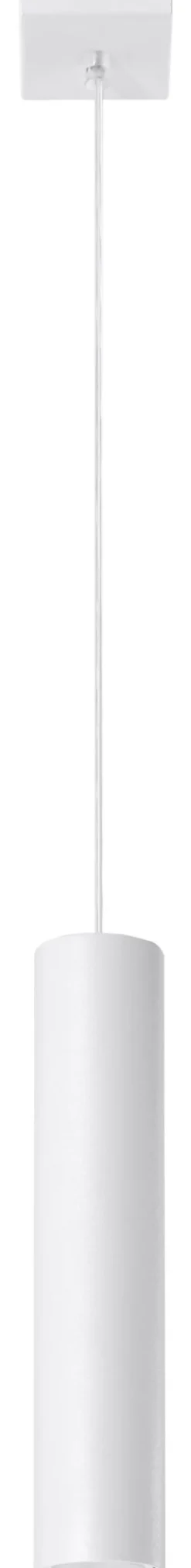 Hängelampe Weiß Metall Ø 6 cm Zylinder GU10 schmal