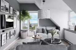 Hängelampe Weiß Schwarz B: 61,5 cm Metall Stoff E27