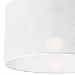 Hängelampe Weiß Stoff Ø 35 cm verstellbar wohnlich Modern E27