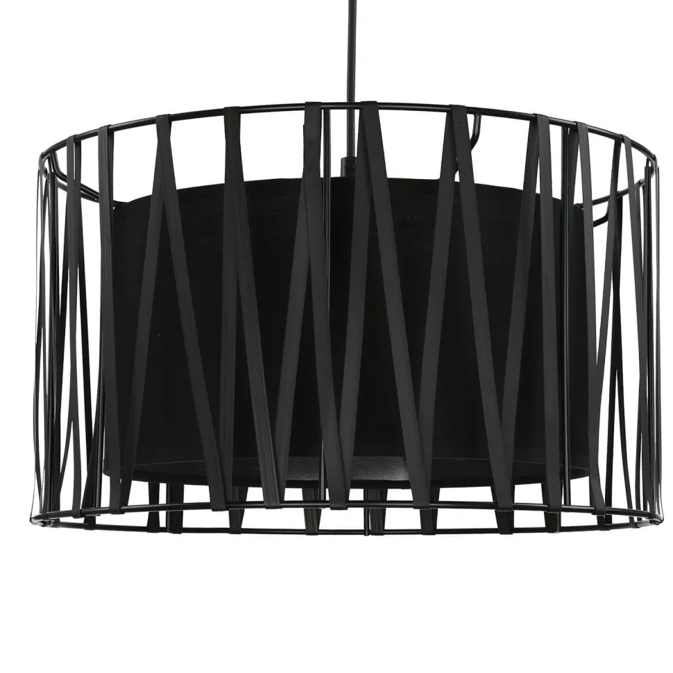 Hängelampe Wohnzimmer Modern Schwarz Metall ∅40cm
