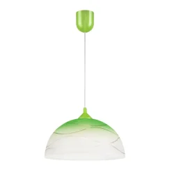 Hängeleuchte ADANIA Grün Retro rund Wohnzimmer