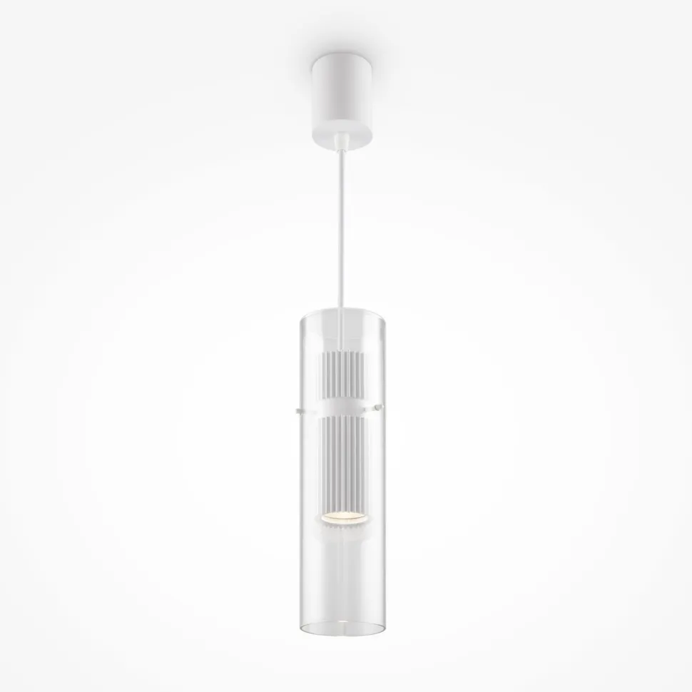 Hängeleuchte Aluminium Glas GU10 D: 8 cm H: max. 170 cm