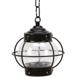 Hängeleuchte außen Messing Glas E27 IP23 D: 20 cm rund