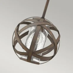 Hängeleuchte außen rund Ø 25,5 cm E27 IP44 in Eisen Antik