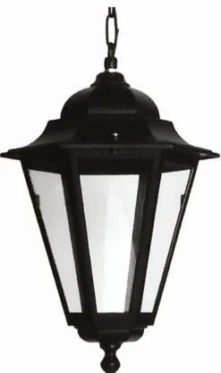 Hängeleuchte Außen Schwarz Aluminium IP44 Rustikal