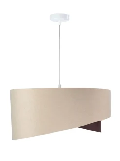 Hängeleuchte Beige Gold Braun Esstisch Lampe