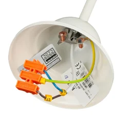 Hängeleuchte Beige Landhaus rund Esstisch Stoff