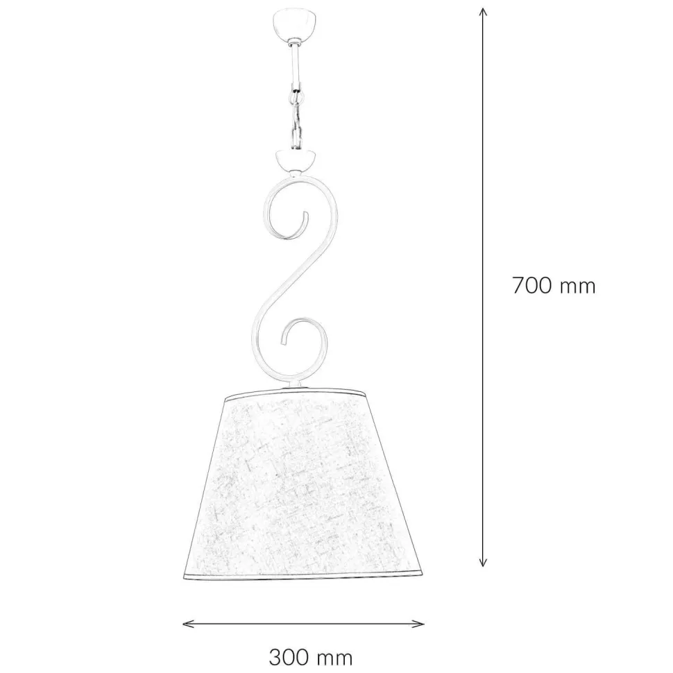 Hängeleuchte Beige Landhaus rund Esstisch Stoff