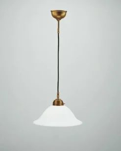 Hängeleuchte Berliner Messing Glas E27 Ø30 cm rund