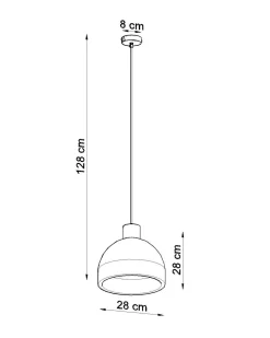 Hängeleuchte Beton Ø 28 cm Modern Grau E27 verstellbar