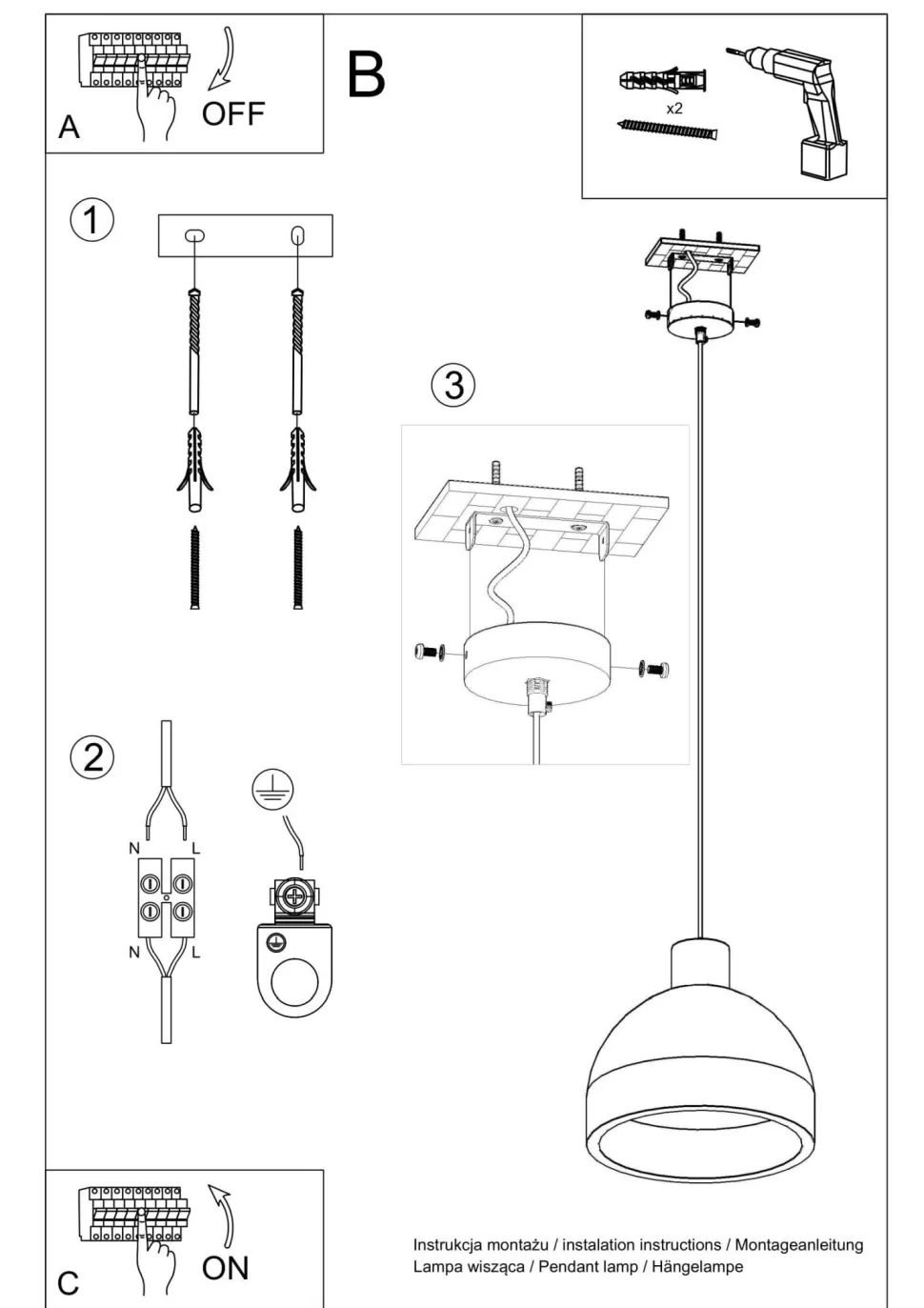 Hängeleuchte Beton Ø 28 cm Modern Grau E27 verstellbar