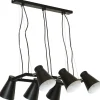Hängeleuchte BEVAN in schwarz 6-flmg