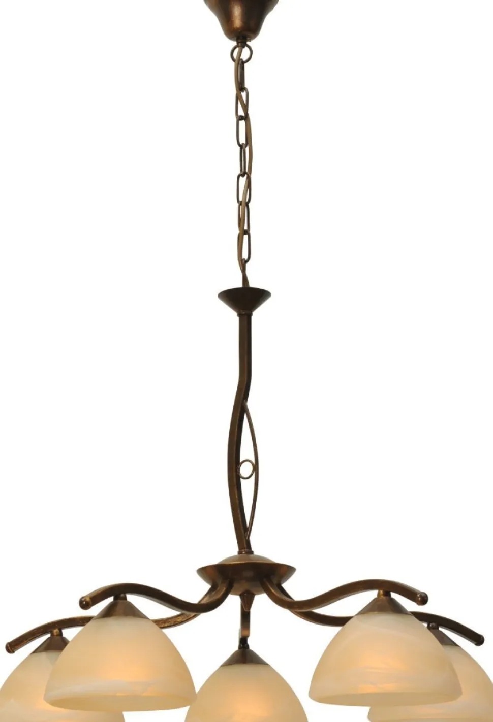 Hängeleuchte BOLZANO in Braun Patina 5-flmg