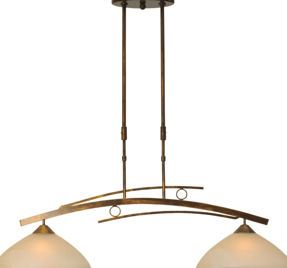 Hängeleuchte BOLZANO in Braun Patina 2-flmg