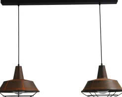 Hängeleuchte Braun Antik Ziergitter Ø35cm L:100cm