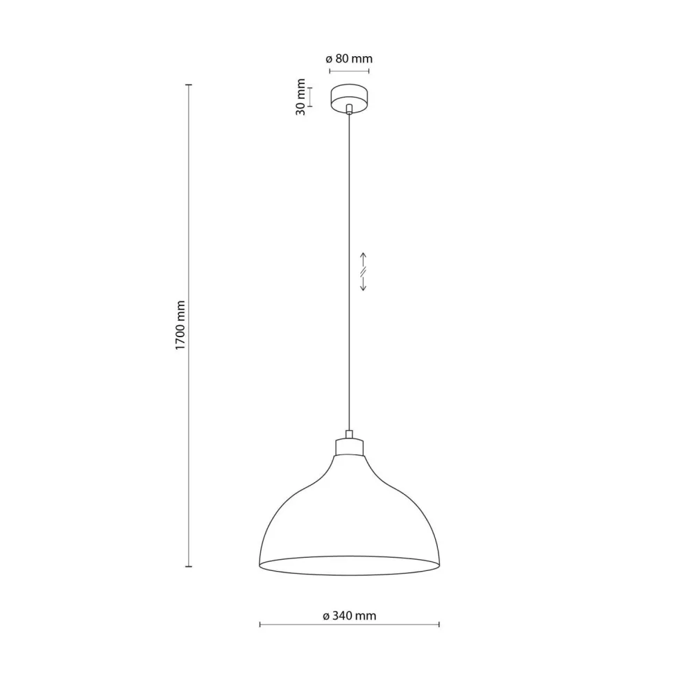 Hängeleuchte Braun Metall Holz D: 34 cm rund E27 Retro