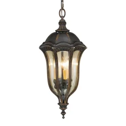 Hängeleuchte Braun Stahl Terrasse Vintage IP44