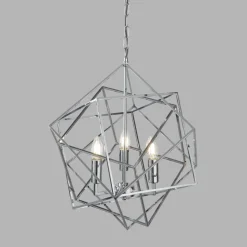 Hängeleuchte Chrom 3x E14 B: 48 cm Metall Modern HANNAH