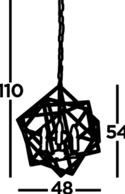 Hängeleuchte Chrom 3x E14 B: 48 cm Metall Modern HANNAH