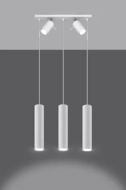 Hängeleuchte Deckenstrahler Weiß Metall 5-flammig