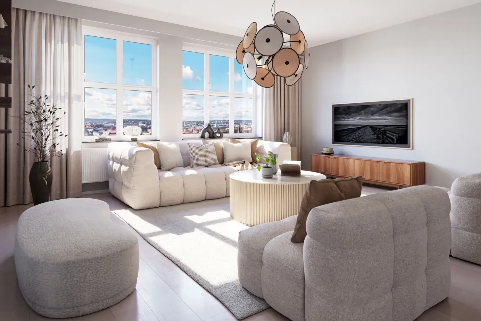 Hängeleuchte dekorativ Metall Stoff D: 83,5 cm 4x E14