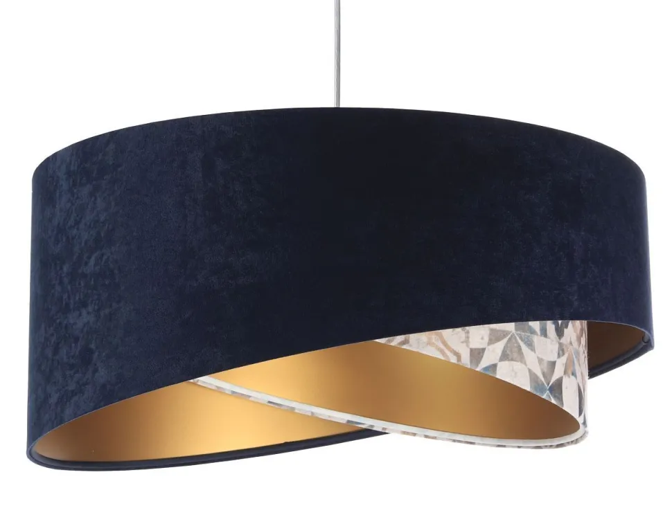 Hängeleuchte E27 rund Ø 50 cm Stoff Velours Optik KARIM