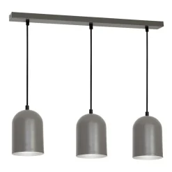 Hängeleuchte Esstisch 3-flammig Grau E27 verstellbar