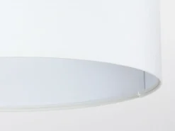 Hängeleuchte Esstisch Weiß Stoff Wohnzimmer