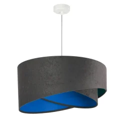 Hängeleuchte Esstisch Wohnzimmer Grau Blau Ø50cm