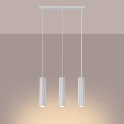 Hängeleuchte 3-flammig GU10 B: 45 cm schmal Weiß Modern