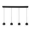 Hängeleuchte 4-flammig GU10 Schwarz B: 125 cm lang