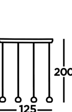 Hängeleuchte 4-flammig GU10 Schwarz B: 125 cm lang