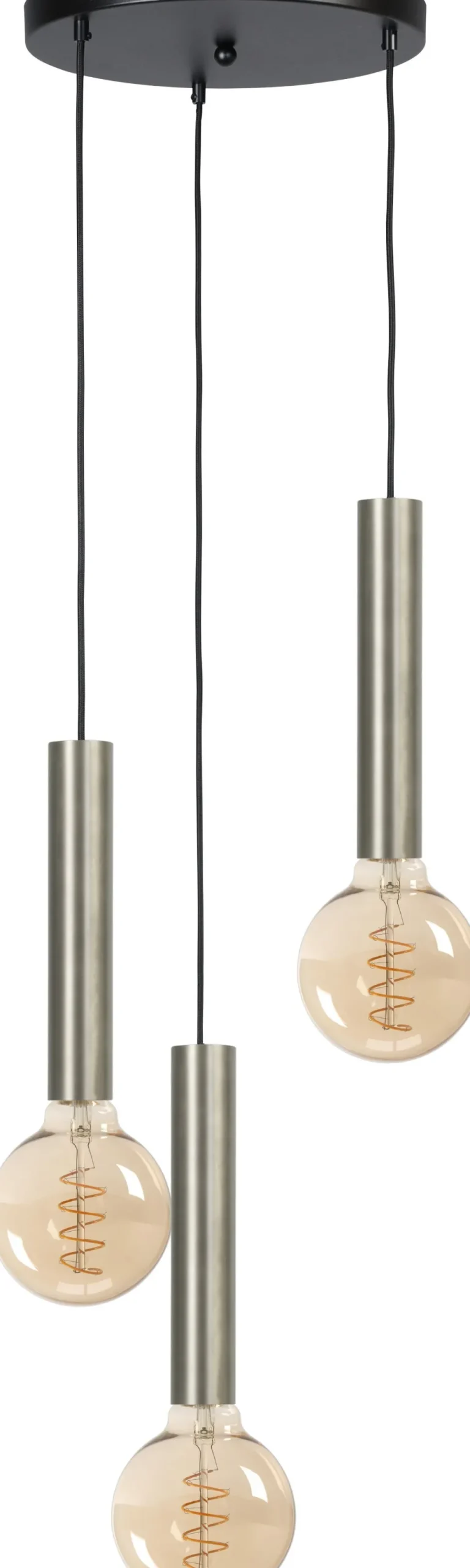 Hängeleuchte 3-flammig Schwarz Nickel für E27 ESJA