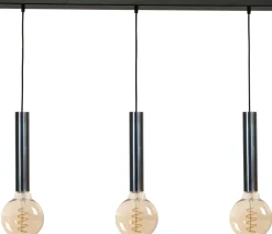 Hängeleuchte für E27 3-flammig Schwarz Öl-Effekt