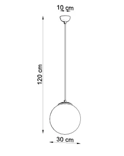 Hängeleuchte Glas Kugel Ø 30 cm E27 Weiß Gold BIANCO