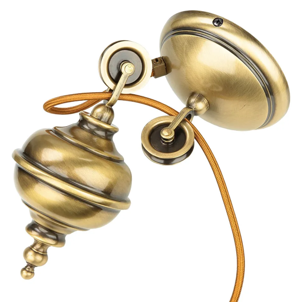 Hängeleuchte Glas Messing massiv verstellbar E27