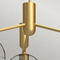 Hängeleuchte Glas Metall 96,8 cm breit 3-flammig E27