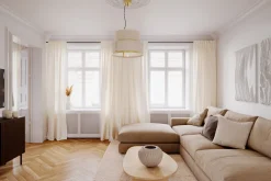 Hängeleuchte Glas Metall E27 50 cm breit H: max. 120 cm