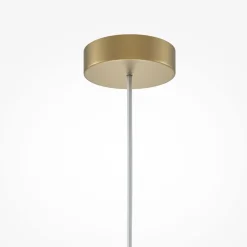 Hängeleuchte Glas Metall G9 rund D: 10 cm Modern