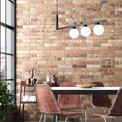 Hängeleuchte Glas Metall Schwarz Weiß Kugelschirme 3x G9