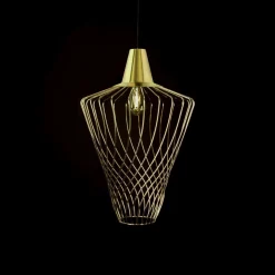 Hängeleuchte Gold Messing Wohnzimmer Lampe TOMMY