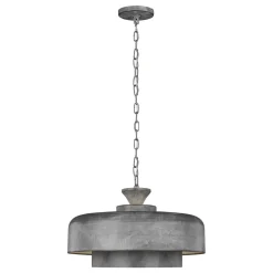 Hängeleuchte Grau E27 Metall Ø46cm Vintage Design