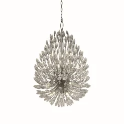 Hängeleuchte groß Ø 51 cm H: max. 286 cm verstellbar Kristall