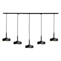 Hängeleuchte groß B: 150 cm Messing Eisen in Schwarz Gold E27