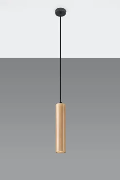 Hängeleuchte Holz Ø8cm schmal GU0 vielseitig BAYLEE