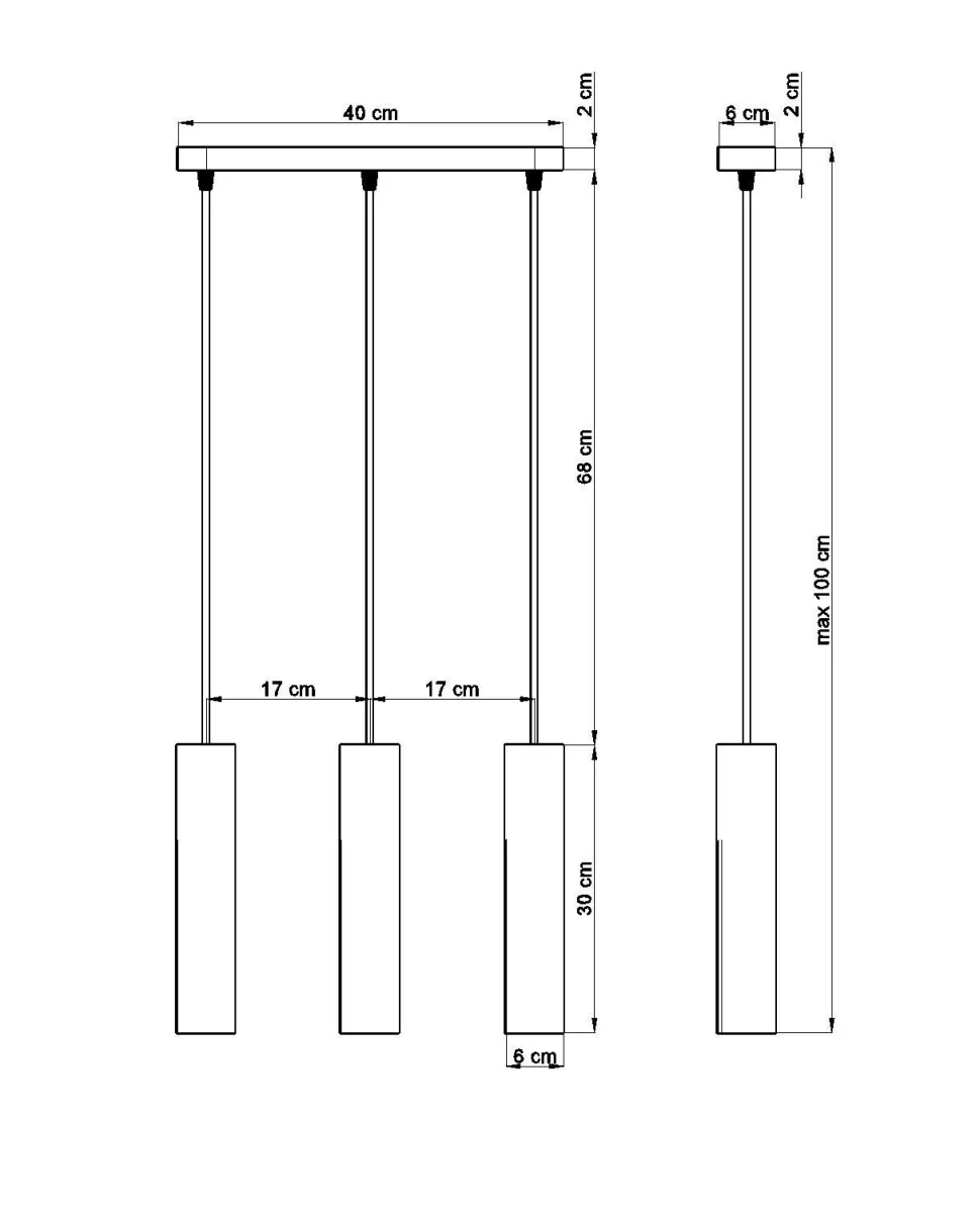 Hängeleuchte Holz 2-flammig GU10 BAYLEE Esszimmer