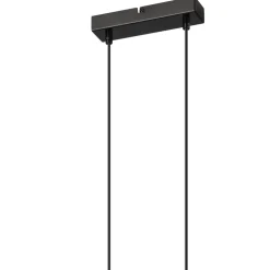 Hängeleuchte Holz Metall verstellbar 2-flammig E27 Rustikal