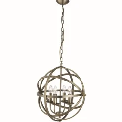 Hängeleuchte in Bronze 4-flmg