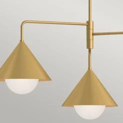 Hängeleuchte in Gold B: 96,5 cm H: max. 168 cm 3x E27